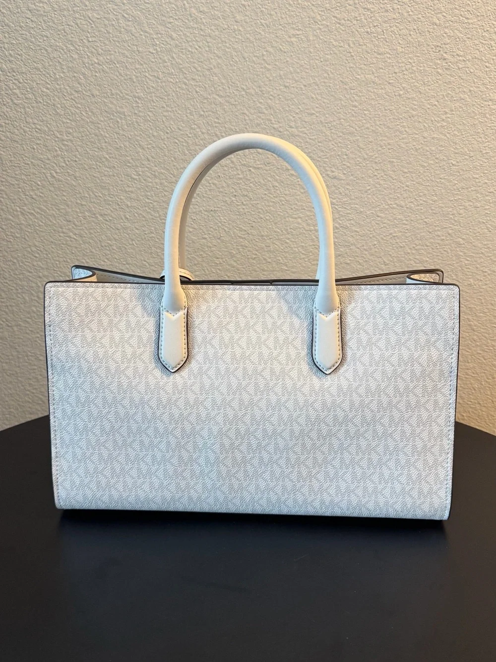 Michael Kors Cream Logo-Print Satchel
